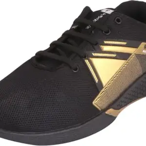 Stylish Men Mesh Shoes | Shoes for Mens | Lightweight & Comfortable | Casual/Walking/Running/Gym (10 UK, Gold)