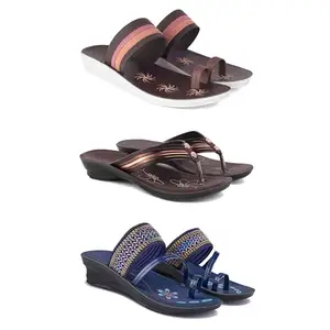Women's Sandals | Lightweight Wear| Stylish & Easy to Wear For Women'S PCV-SAN-(COMBO-3)-1990-1955-1953-5