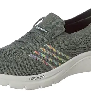 Aqualite Women Martina Shoes, Green Silver, 8 UK/India
