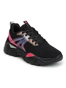 ABROS Monique Sport-Shoes for Women's Black/Fuchsia