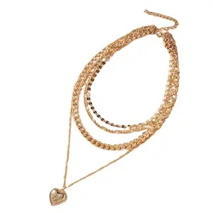 Jewel Marvels Mellissa Gold Heart 4 layered necklace