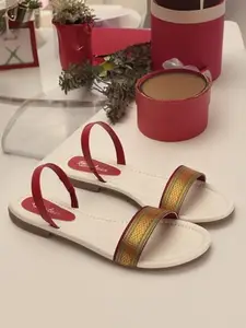 Picktoes PT-428 Women's Maroon Synthetic Leather Casual Flat Sandal