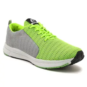 AVANT Men's Lightweight Running & Walking Shoes|100% Pure Rubber Outsole | Natural Rubber EVA Insole | Enhanced Grip for Low Abrasion - Parrot Green/Grey, UK 9