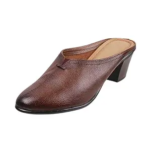Metro Womens Leather Rust Slip Ons (Size (5 UK (38 EU))