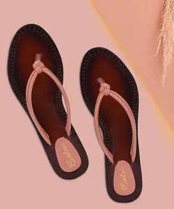 Picktoes PT-543 Women's Pink Synthetic Leather Casual Heel Sandal