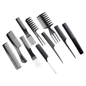 Plastic Hair Comb Professional Multipurpose 10 Pcs Hair Comb Set Hairbrush Salon Styling Tools for Hair Cutting and Styling Barber Comb Kits