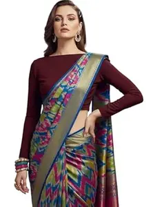 Khakey Women's Black Boat Neck Full Sleeve Cotton Crop Top's|Choli Blouses for Women's|Readymade Blous and Croptop for Saree