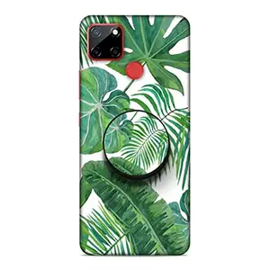 Screaming Ranngers Designer Printed Hard Matt Finish Mobile Case Back Cover with Mobile Holder for Realme C12 / NARZO 20 / 30A (Flowers/Pattern)