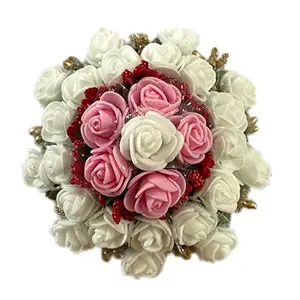 GuruEmbellish GuruEmbelish Artificial Flower Hair Bun Gajra/Bridal Hair Styling Accessories Women and Girls-Pack of 01