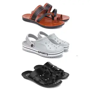Men's Sandals | Lightweight Wear| Stylish & Easy to Wear For Men's PCV-SAN-(3-COMBO)-3151-3067-3126-6