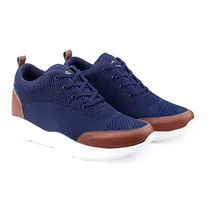 BXXY Men's 3 Inch Hidden Height Increasing Stylish Blue Casual Sports Lace-Up Shoes with Eva Sole. 6 UK