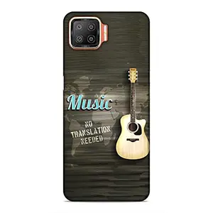 Jellybird Premium Unique Stylish Slim Lightweight Shock Proof Hard Back Case Mobile Cover for Oppo F17 (Guitar 3D Printed)