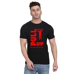 ALLEN BLACK Men's Round Neck T-Shirt,Men's T-Shirt Idea for Gym, Sports, Casual Outings,or Lounge Wear (GAR_ Tshrt_ XXL_5470_BZR) Navy
