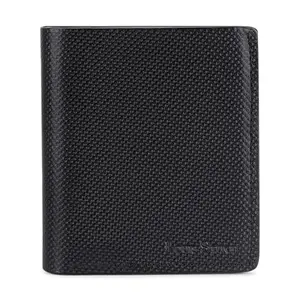 LOUIS STITCH Black Spanish Leather Wallet for Men | Genuine Leather Bifold Wallet Purse with 6 Card Slots, 1 Cash Compartment | RFID Protected Minimalist Slim Purse (LSWL-02-BSDTJB)