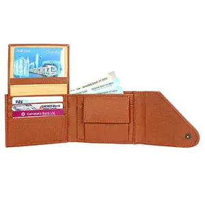 Currency Boy's Bi-Fold Tan Special Leather Hand Crafted Wallet (5 Card Slots)