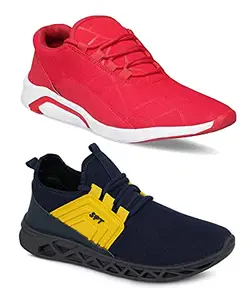 Axter Axter Men's (9341-1243) Multicolor Casual Sports Running Shoes 9 UK (Set of 2 Pair)