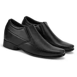 Bersache Men's Hidden Height Increasing 3" Elevator Formal Shoes for Men (Black) ORI-9040