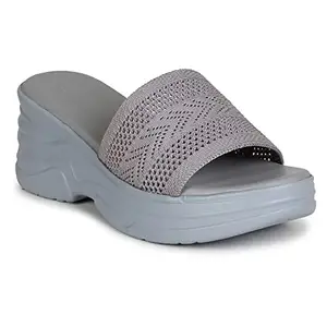 Saphire High Heel Casual Sandals For Women and Girls (Grey, numeric_3)