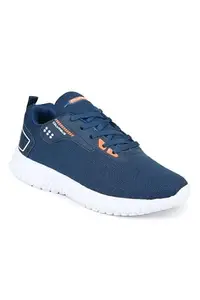 Columbus Kinetic Sports Shoes - Running, Walking, Gym, Lightweight, Comfort Grip - for Men's & Boy (T.Blue/Orange, Numeric_10)
