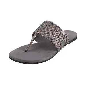 Mochi Womens Synthetic Gun Metal Slippers (Size (3 UK (36 EU))