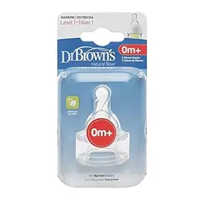 Dr. Brown's Natural Flow Level 1 Standard Neck Nipple (Pack of 5)