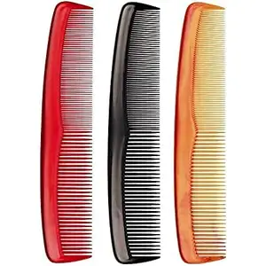 Plenteous Graduated Dressing Comb, Classic Hair Comb Grooming Hair Combs for Men and Women, Pack of 3 (Hair Combs) Multi Colour