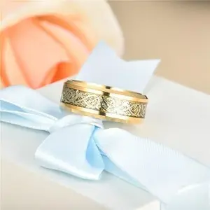 Women Black Gold Dragon Ring (IR578)