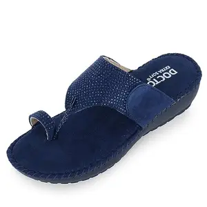 DOCTOR EXTRA SOFT Women's Flat Memory Foam Slippers/Flip-Flops Fancy Fashion Stylish Jewels Casual Comfortable Diabetic Orthopedic Orthocare Lightweight Synthetic Slipon Sandals for Girls & Ladies D-611