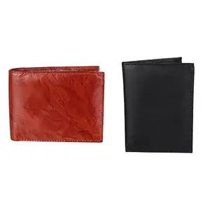 Indian Fashion Genuine Leather Unisex Wallet & Card Holder Combo Set
