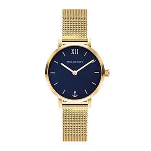 PAUL HEWITT Stainless Steel Modest Analog Dial Color Blue Women's Watch - Ph-Sa-G-Xs-B-45S, Band_White