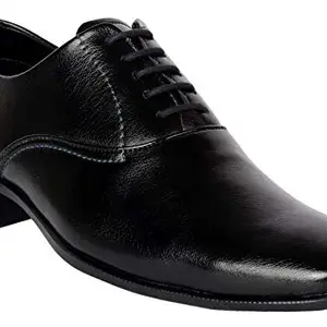 AADI Men's Black Synthetic Leather Derby Party Formal Shoes