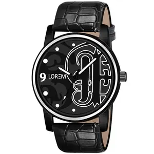 LOREM Premium Black Professional Look Analog Watch for Men LR70