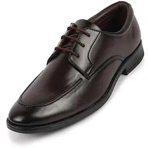 FAUSTO FST FOSMF-2054 BROWN-43 Men's Brown Formal Office Comfort Lace-Up Derby Shoes (9 UK)