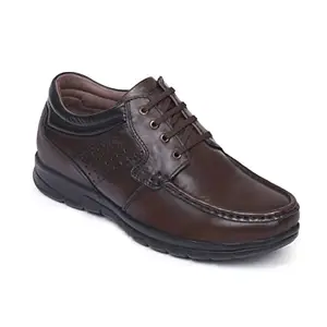 Zoom Shoes Men's Genuine Leather Formal Shoes for Office/Casual Wear A1170 Brown