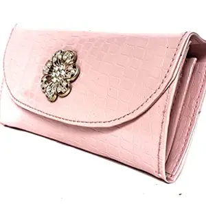Lassie® PU Wallet/Clutch for Women & Girls 5 Compartment (CHAINWALL) (pink2)