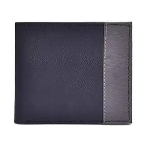 Belwaba Genuine Leather Colorblock(Black/Grey) Bi-fold Men's Wallet