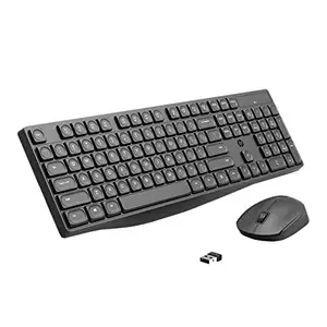Generic CS10 Wireless Multi-Device Bluetooth Keyboard and Mouse Set, USB Plug and Play with 2.4 GHz Wireless Connection,800/1200/1600 Dpi/Long Battery Life, Black (7YA13PA)