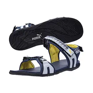 Puma Mens Zoom Dp Steel Gray-Gray Violet-High Risk Red Sandal - 4 UK (18937805)