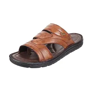 Metro Men Tan Casual/Comfort Leather Chappal UK/7 EU/41 (16-579)