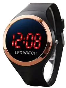 Digital Watch - for Boys & Girls Round Rose Gold Apple Shape Dial Latest LED Watch for Boys and Girls