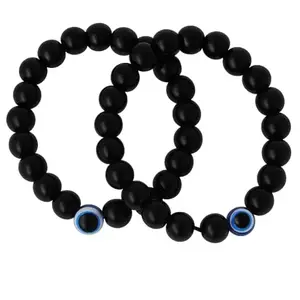 Black Evil Eye Protection Bracelet – Unisex Beads Wristband