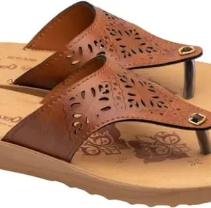 WALKAROO GL8553 Womens Regular Wear Sandals for Indoor & Outdoor - Tan