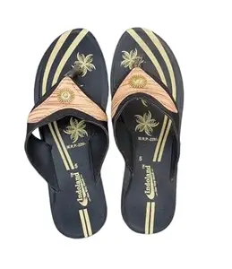 Indoland Printed Women & Girl's Daily Use Comfortable & Stylish Casual Slipper(Black)-No-5