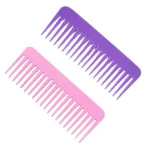 MICLAC Multicolor Hairdressing Comb for Women, 6 Inch, Pack of 2