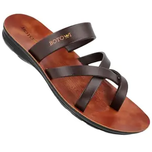 WALKAROO BW3504 Mens Sandals for Casual Wear and Regular use - Brown