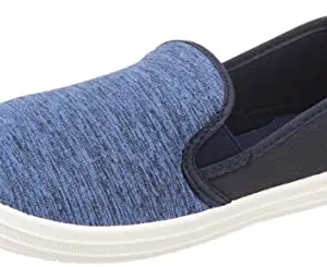 Bata Slipon Sophia Navy Casual Slipon Round Toe Ballerina Shoes Flat & Low HH 0-25 MM for Women UK Size- 6