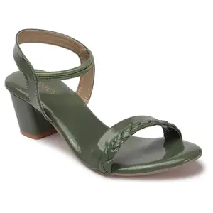 Iconics Women Sandal,Olive,UK-3