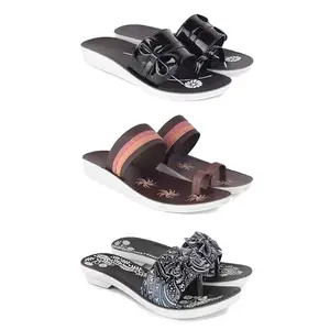 Women's Comfortable Sandal,Casual Lightweight Sandal for Everyday Wear | PCR-(3-COMBO)-1989-1990-1967-6