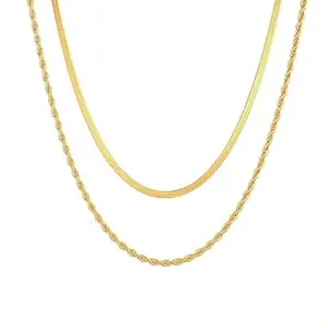 MIAMI pendant for women necklace for women girls anti tarnish stainless steel green gold stylish Neck double Chain | Locket Design | Birthday Gift Aesthetic Jewellery | Accessories