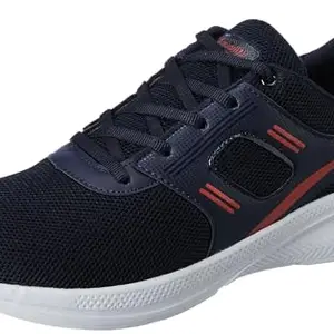 Aqualite Men Ronaldo Shoes, N.Blue/Red, 8 UK/India